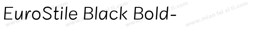 EuroStile Black Bold字体转换